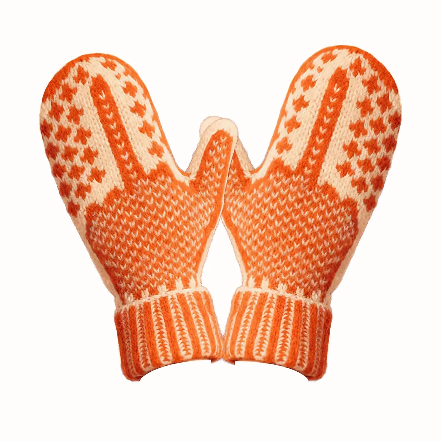 Knitted The Naughty List Mittens Hidden Middle Finger Winter Thermal Mittens for Ski Cycling Running Outdoor Activities