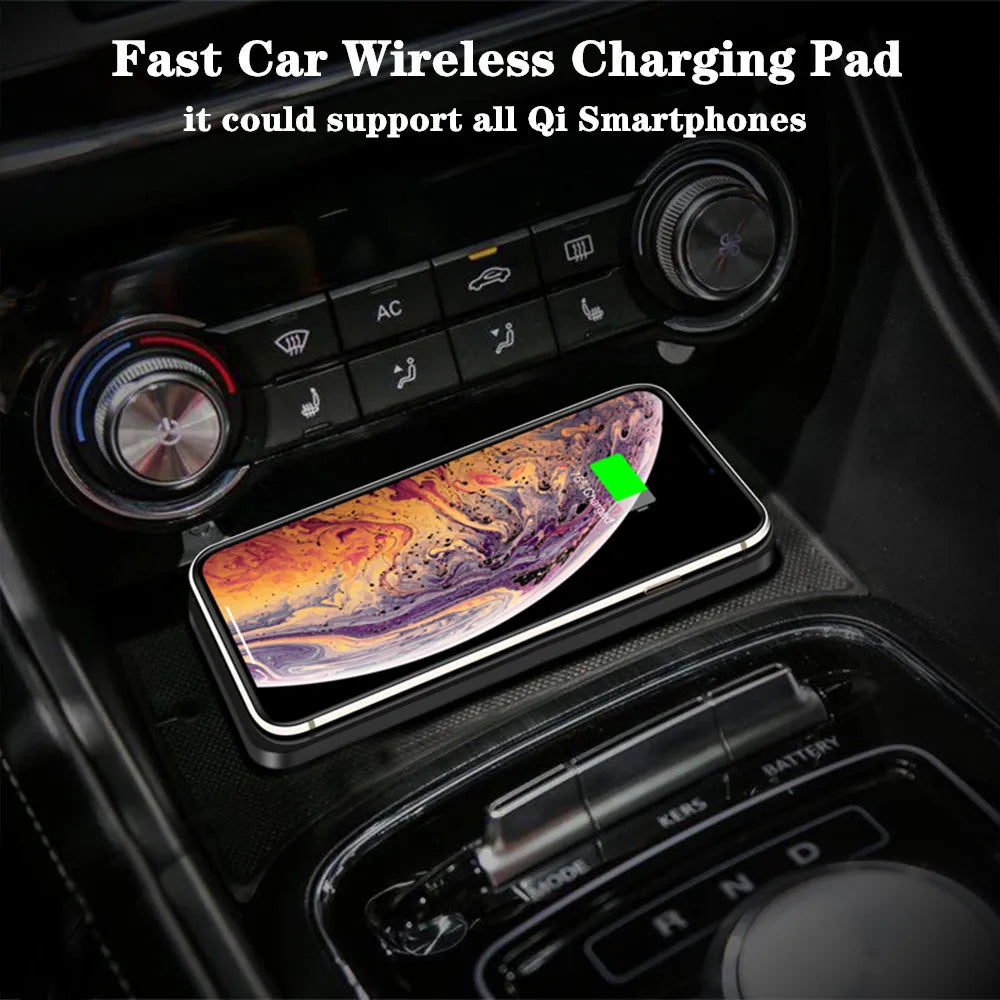 Premium Car Wireless Charger - 15W Fast Charging Silicone Pad Stand