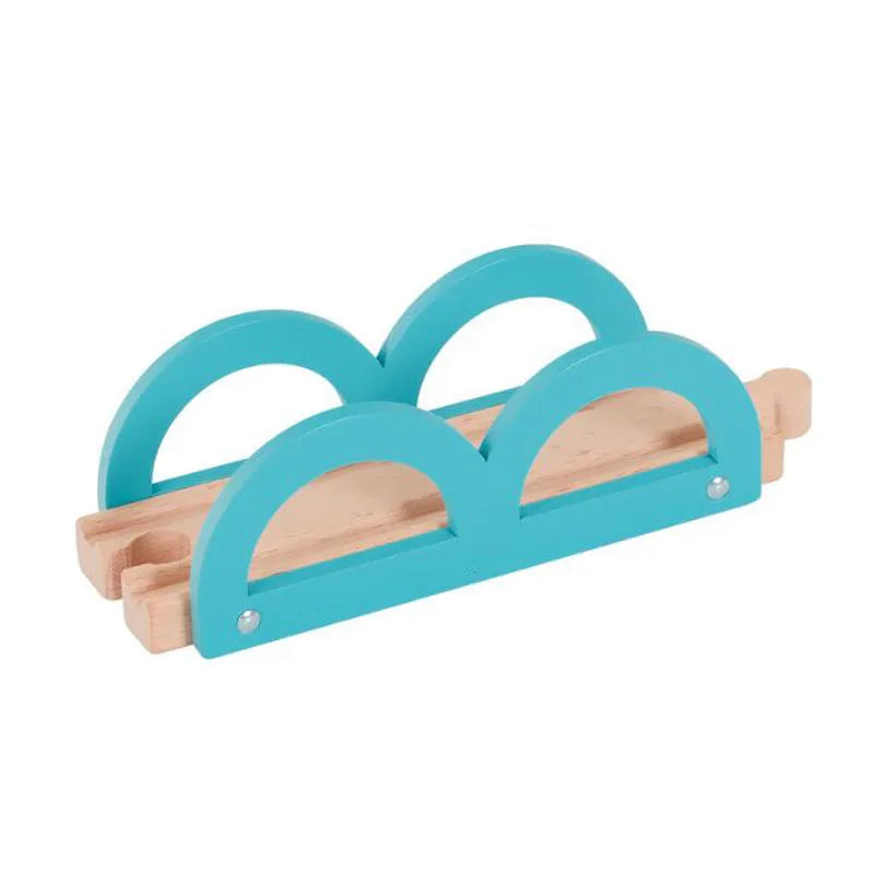 Wooden Train Track Set Accessories Track Expansion Part Wooden Railway Scene accessories Bridge Christmas Gift For Toddlers