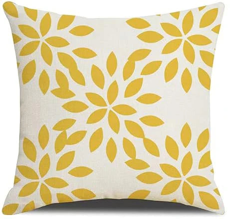 Cushion cover 45x45 cm square yellow geometric letters modern decorative cushion cover for pillows living room sofa home decor