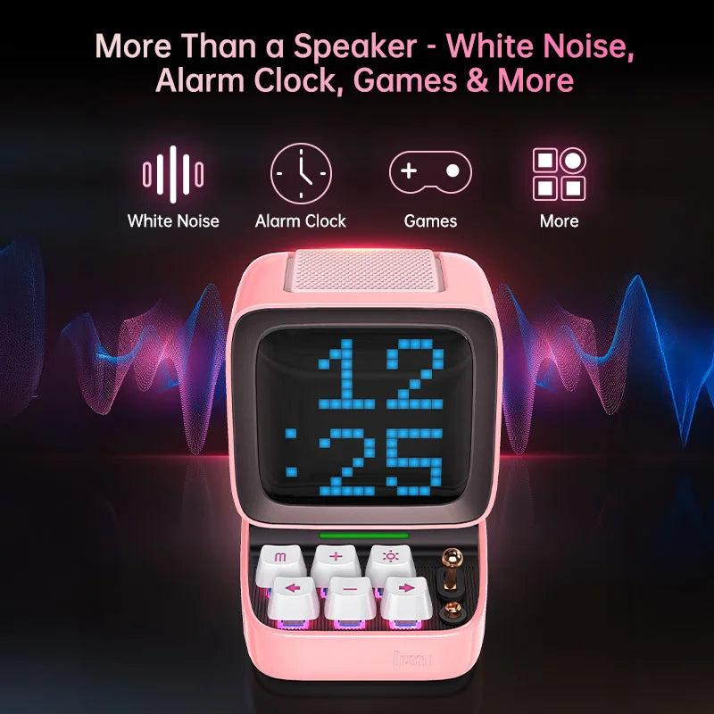 Divoom Ditoo-Pro Retro Pixel Art Bluetooth Speaker with LED Display & Alarm Clock