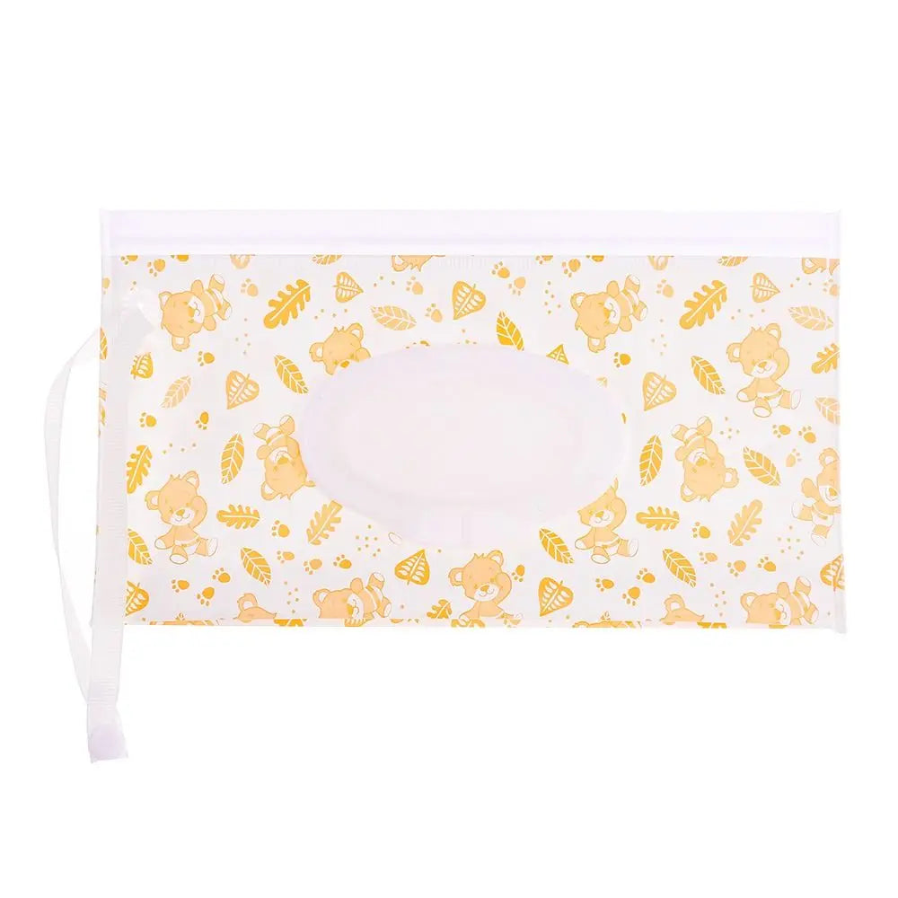 Hot Refillable EVA Wet Wipes Bag Cosmetic Pouch Tissue Box Wipes Holder Flip Cover Snap-Strap Carrying Case Stroller Accessories