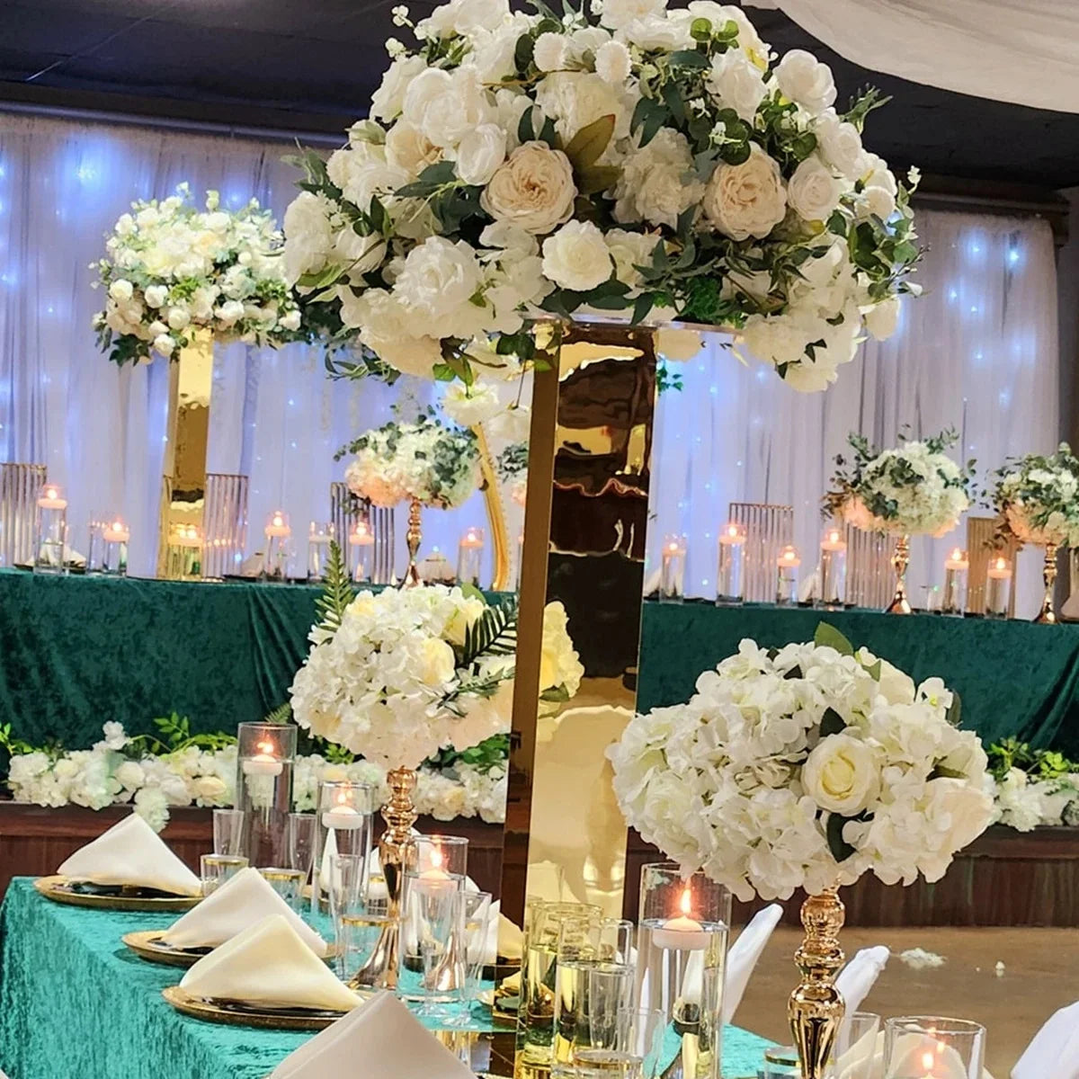 Metal Vase & Stainless Steel Flower Stands | Wedding Table Centerpieces – Road Lead Decor for Party Events