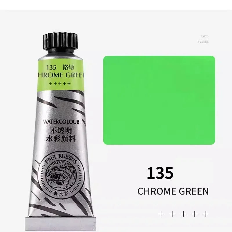 Paul Rubens 36 Colors Non-transparent Watercolor Paint Tube 15ml Professional Watercolour For Painting Anime Art Supplies