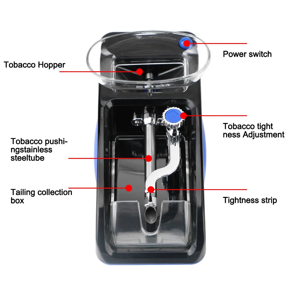 Cigarette Rolling Machine Tobacco Roller EU US Plug Smoking Tool Electric Automatic Smoking Accessories DIY Injector Maker