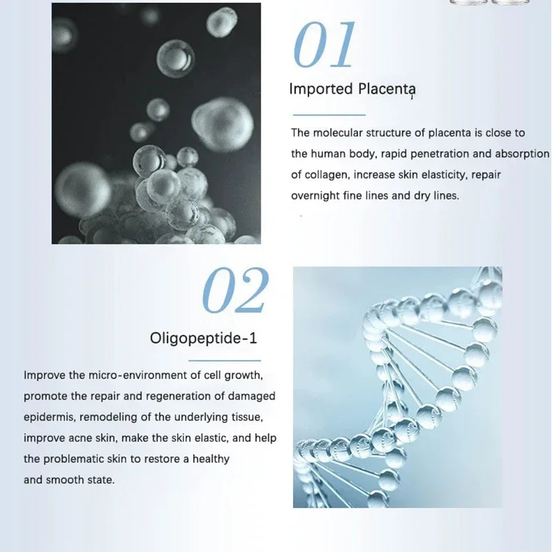 Polypeptide Placenta Freeze-dried Powder Essence Repair Facial Hydrating Nourishing Pore Shrinking Skin Rejuvenate Skin Care