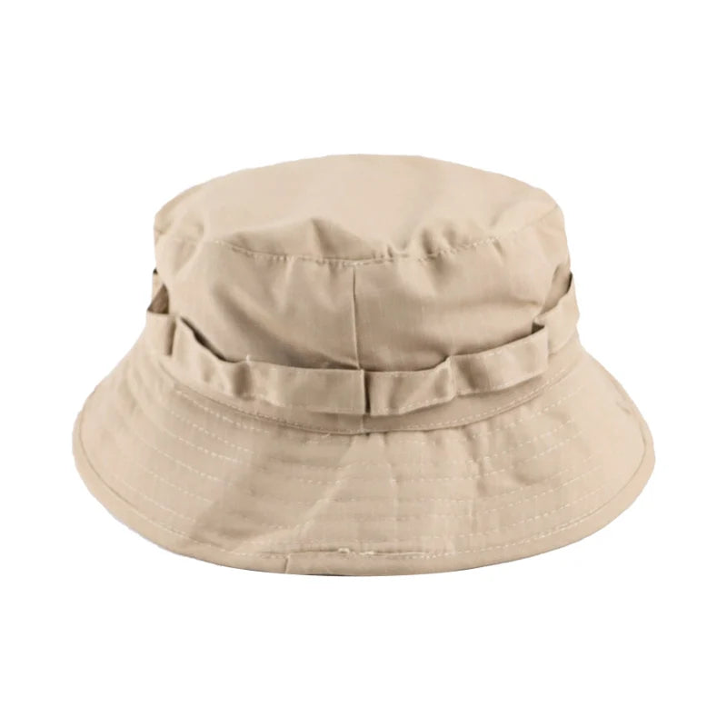 Men's Panama Hat Bucket Hat Tactical Sunscreen Camouflage Outdoor Travel Climbing Fishing Caps Training Beach Men's Hiking Hat