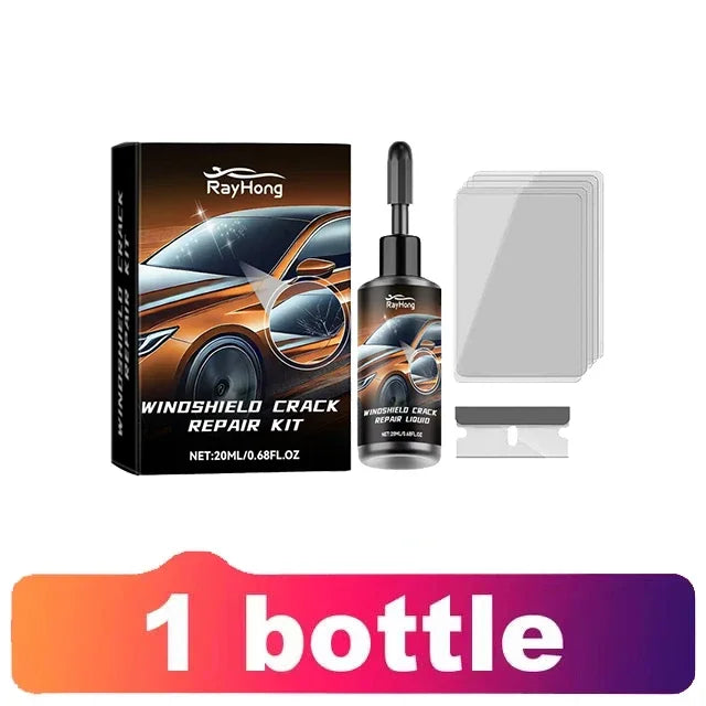 Professional Windshield Crack Repair Fluid - DIY Glass Restoration Kit