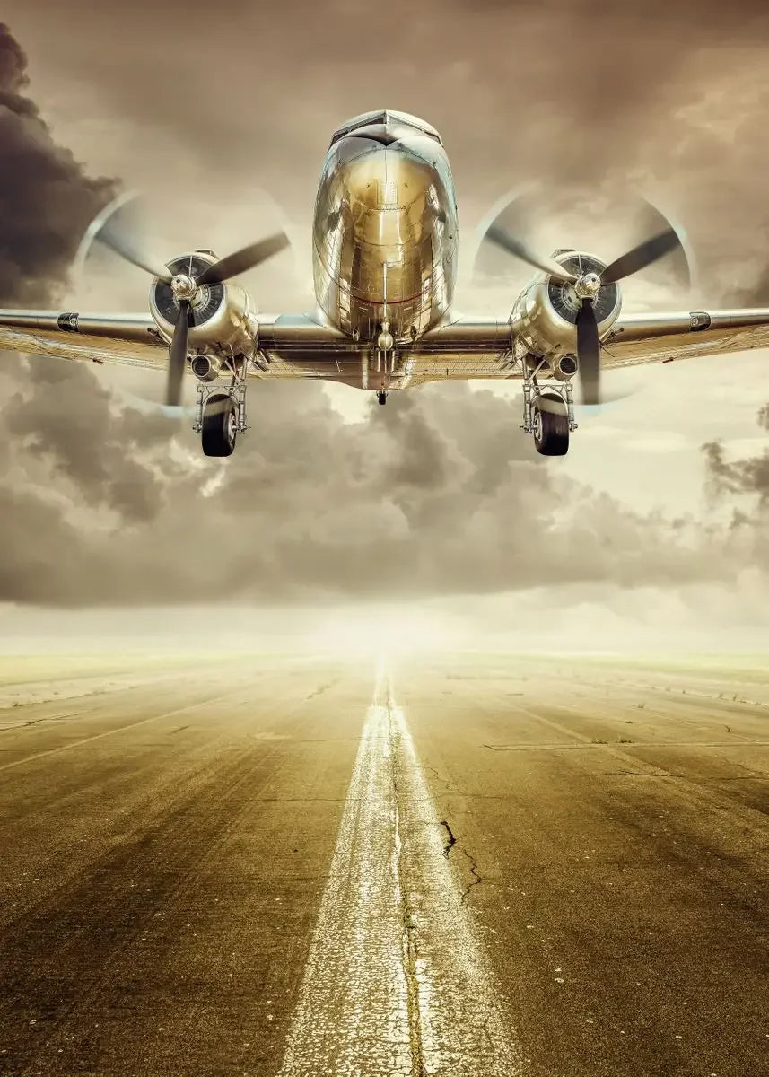 Retro Airplane Fighter Poster Art Canvas Painting Print Sky Aircraft Pictures for Living Room Office Wall Art Home Decor Gift
