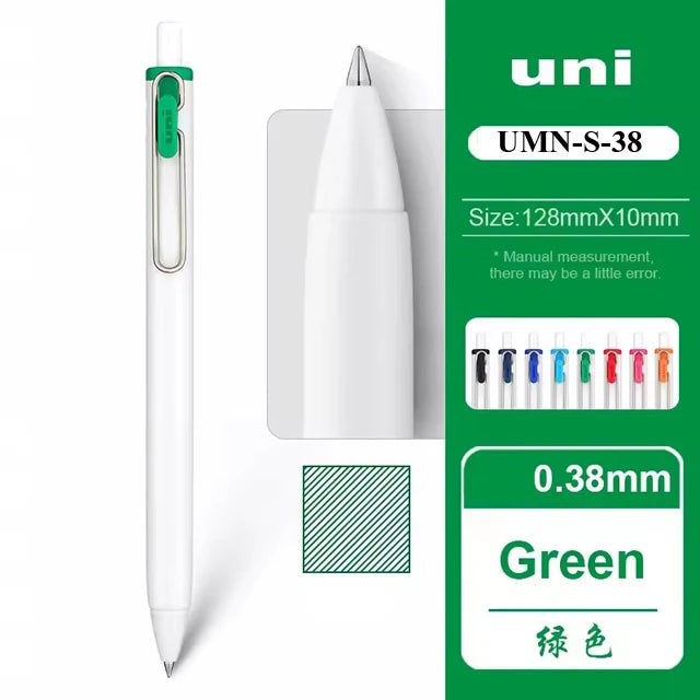 1Pc UNI Uniball ONE Gel Pen UMN-S-38 0.38mm Thick Ink Black Technology Small Thick Core Quick Drying Smooth Writing School Suppl