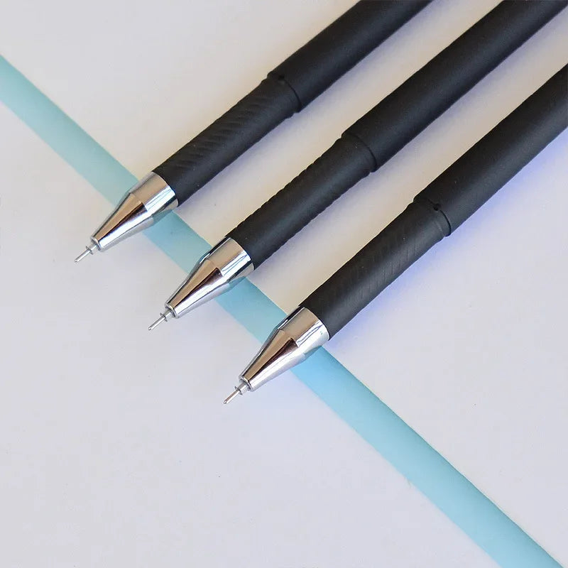 4 pcs/lot 0.2mm Fine Gel Pens White Black Finance Needle Pens for Writing Office School Supplies 0.2 Thin Line Pen Stationery