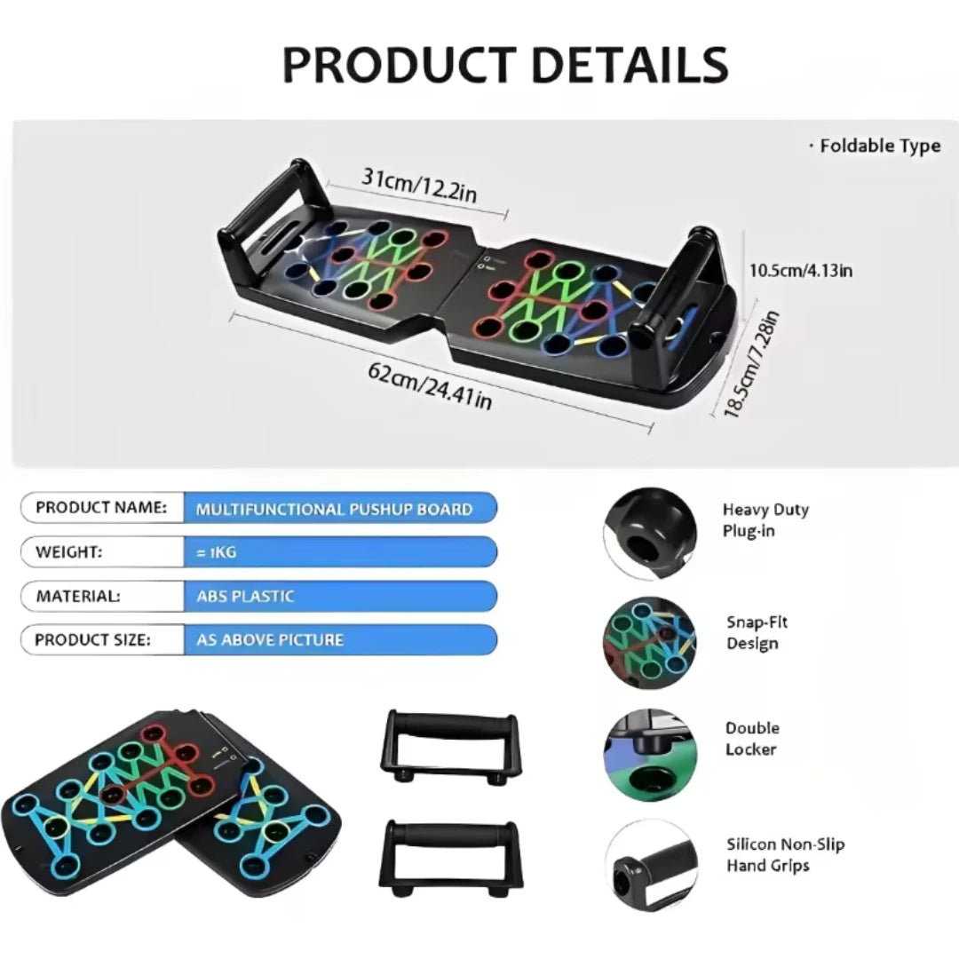 Premium Multifunctional Push-Up Board - Foldable Fitness Training System