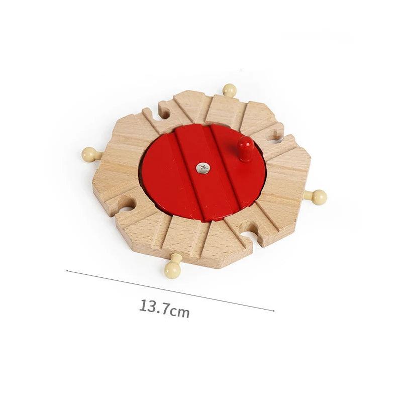 Wooden Train Track Accessories Universal Wooden Railway Tracks Bridge Parts Adapters Fit for All Brand Train Toys Birthday Gifts