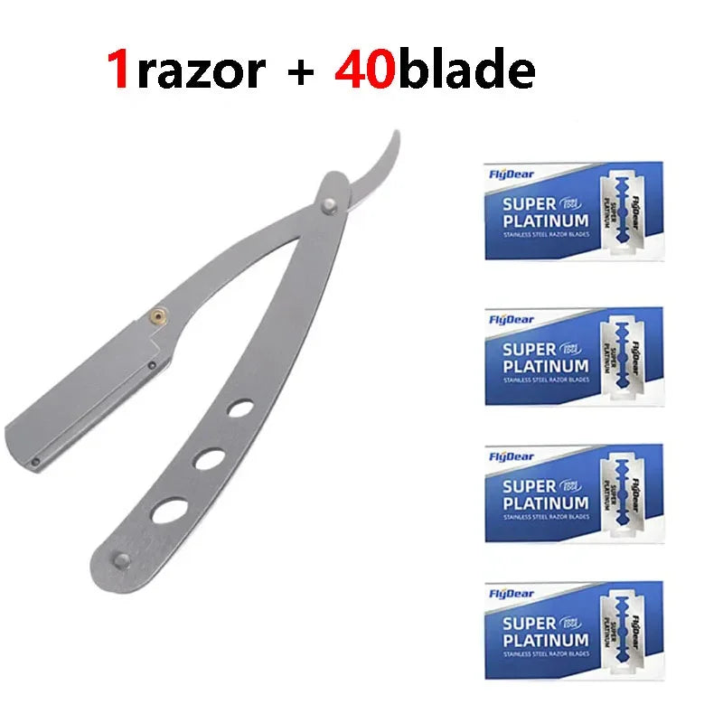 Shaver  Barber Edge Stainless Steel Razor Men Professional Manual Shaver StraightFolding Shaving Shave With Blade