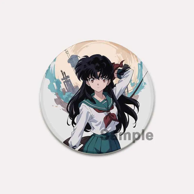 Comic Brooches about Sesshomaru and Rin,Cosplay Cartoon Badge Handmade Cute Enamel Pins for Backpack Clothes Collar Accessories