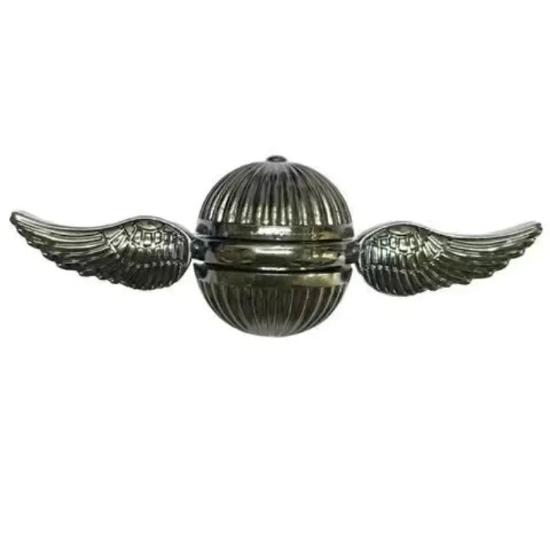 Premium Metal Angel Wings Fidget Spinner - Golden Snitch Design