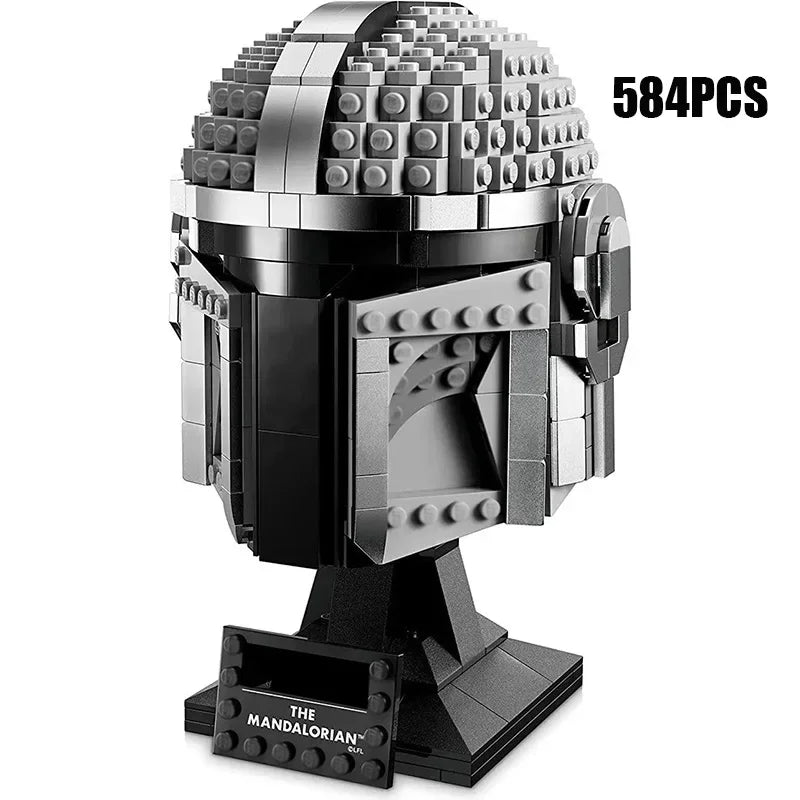Space Wars Galaxy Warriors Helmet Building Blocks 75327 TIE Fighter Pilot Darth Vader The Mandalorian Luke Hat Bricks Toys Gifts