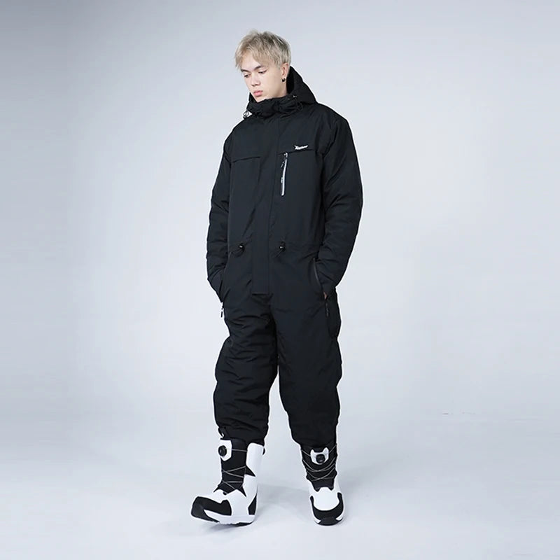 Ski Suit Cold-Proof Men's and Women's One-Piece Outdoor Waterproof Windproof Snowboarding Suit горнолыжный костюм мужской