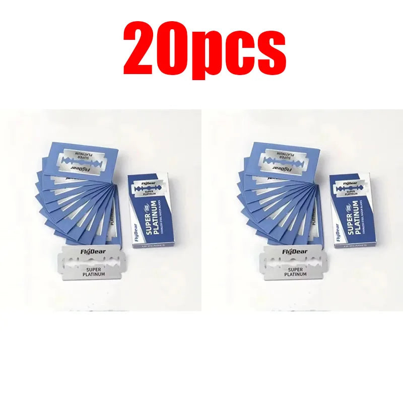 10/20/40/60pcs Double Edge Razor Blades Men'S Razor For Shaving Men Blade Professional Barber Razor Beard Trimmer Tool