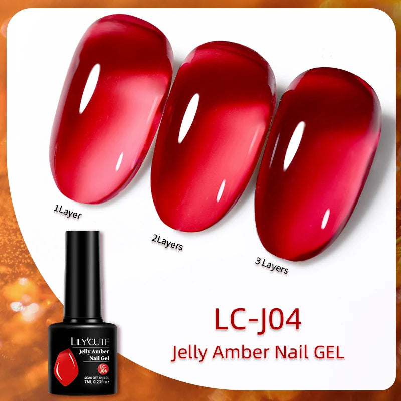 LILYCUTE Professional Gel Nail Polish - 7ml Long-Lasting UV/LED Nail Varnish
