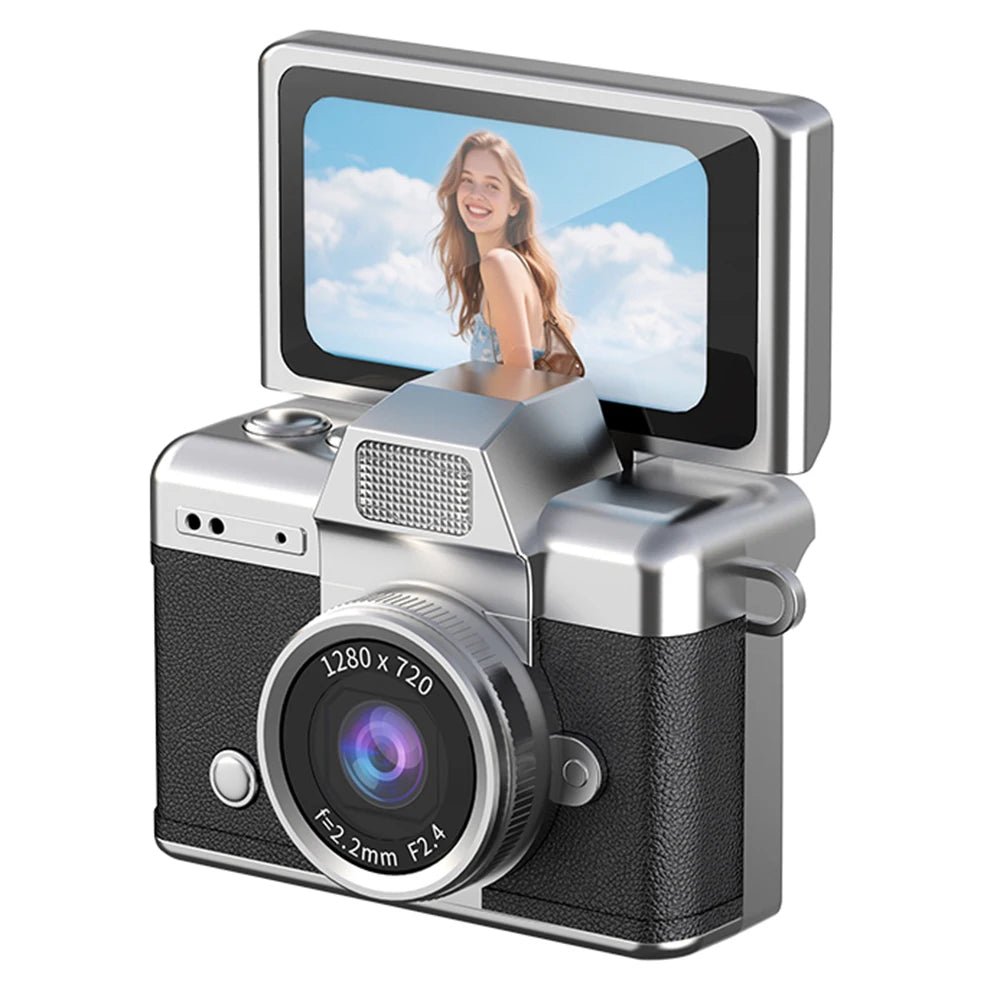 Mini Keychain Camera 1.47 Inch Flip Screen Digital CameraHD  Pocket Camcorder CCD for Kids Adults Gift for Birthdays New Year