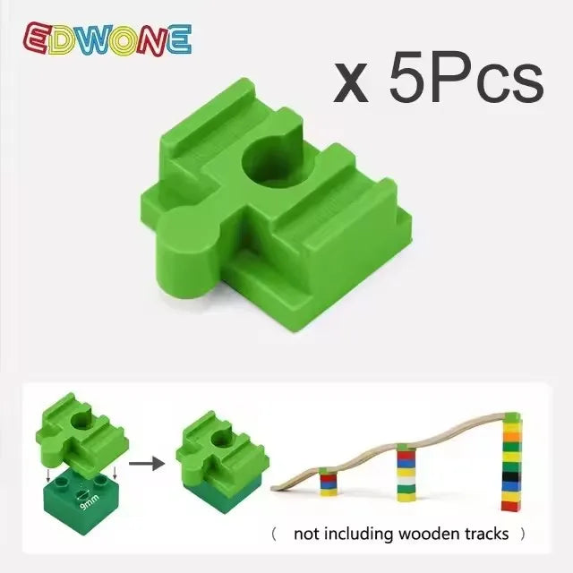 Kids Railway Toys Wooden Train Track Accessories Universal Plastic Blocks Clips Connectors Adapters fit for Brand Wooden Tracks