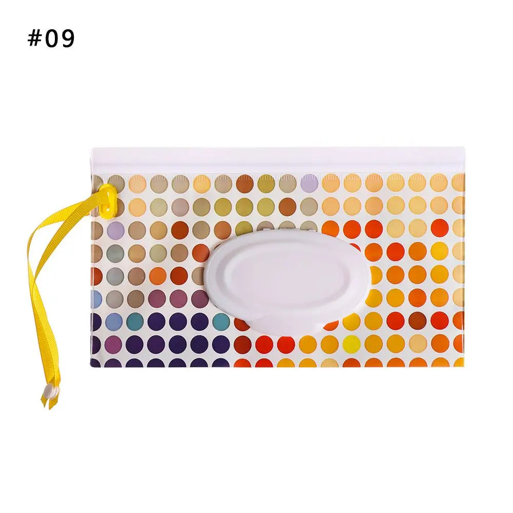 Hot Refillable EVA Wet Wipes Bag Cosmetic Pouch Tissue Box Wipes Holder Flip Cover Snap-Strap Carrying Case Stroller Accessories