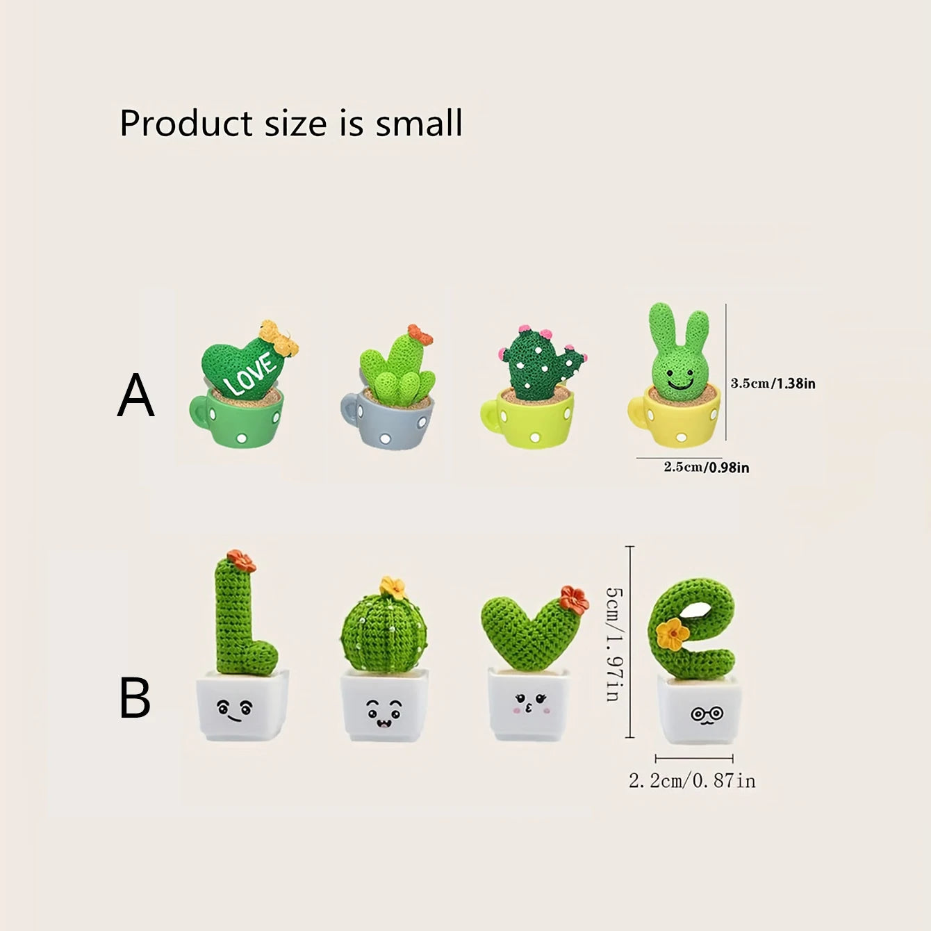 1 Set Of 4, Resin Succulent Cactus Mini Green Plant Car Office Home Living Room Crafts desk decoration home accessories