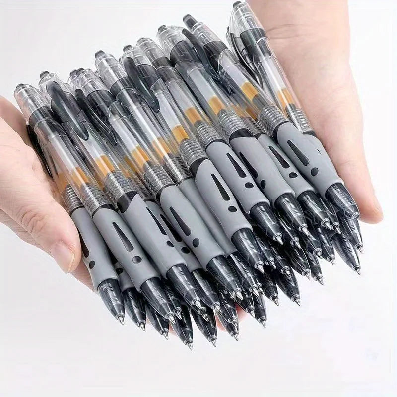 0.5mm Retractable Gel Pens Refill Set Black Red Blue Ink Ballpoint for Business Signature Writing Office Accessories School