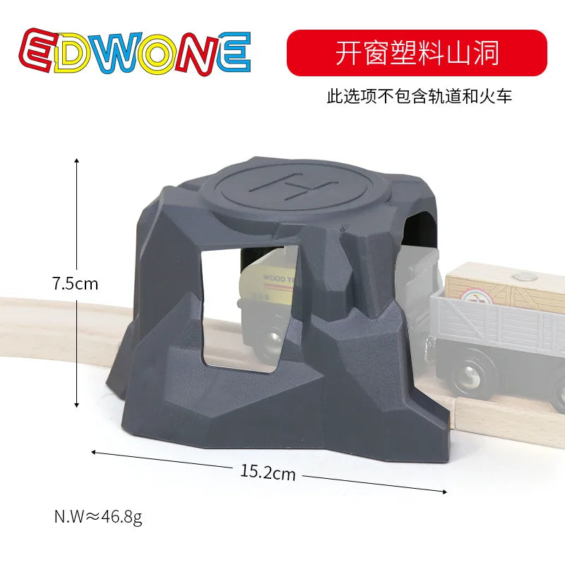 Kids Railway Toys Wooden Track Accessories of Wooden Bridge Tunnel Station fit for Brand Wooden Train Tracks Railway Toys