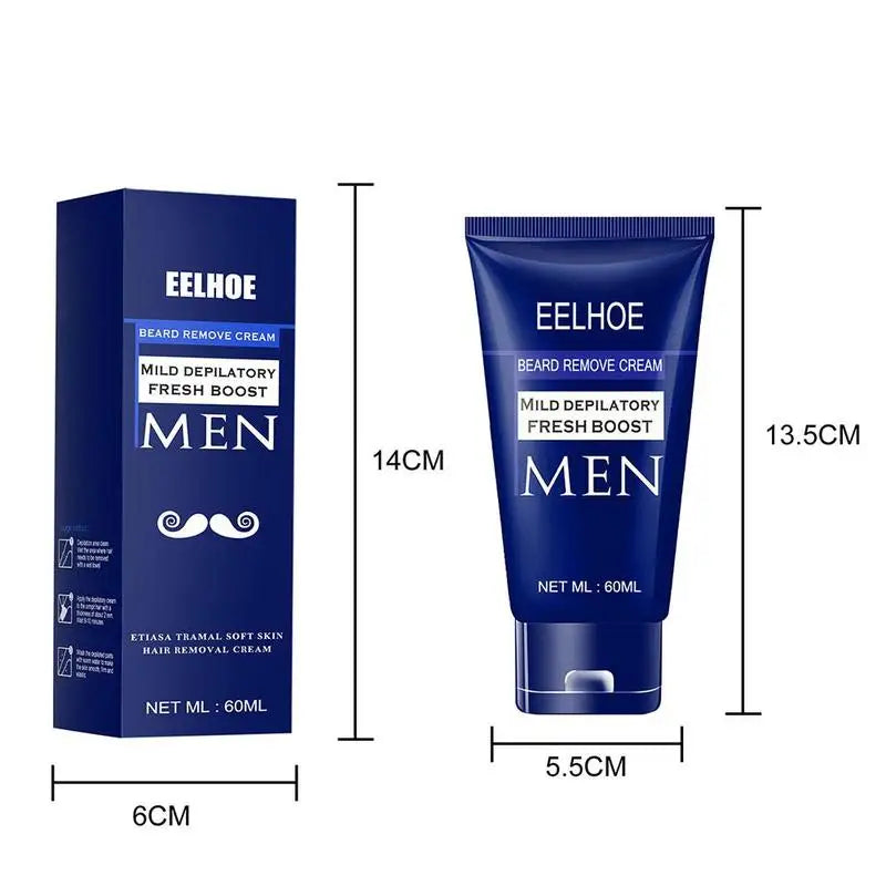60ml Man Painless Hair Removal Cream Create Smooth Skin for FACIAL Arm Legs Body Inhibitor Natural Gentle