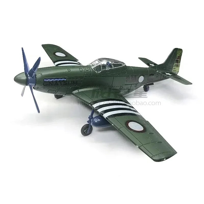 1/48 MUSTANG P-51D Fighter 4D Assemble Model American WWII P51 Airplane Glue-Free 6 Color Separation Quick Imposition Toy