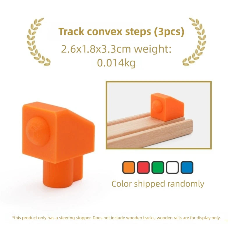 Kids Railway Toys Wooden Train Track Accessories Universal Plastic Blocks Clips Connectors Adapters fit for Brand Wooden Tracks