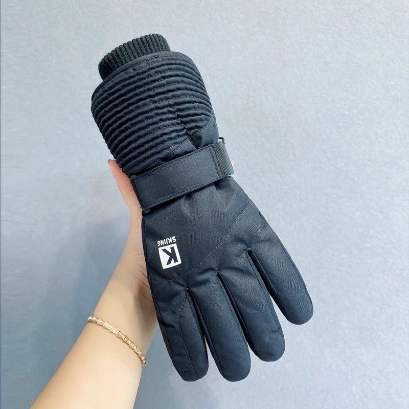 Winter men's and women's warm gloves, waterproof and skin friendly touch screen, suitable for cycling and skiing
