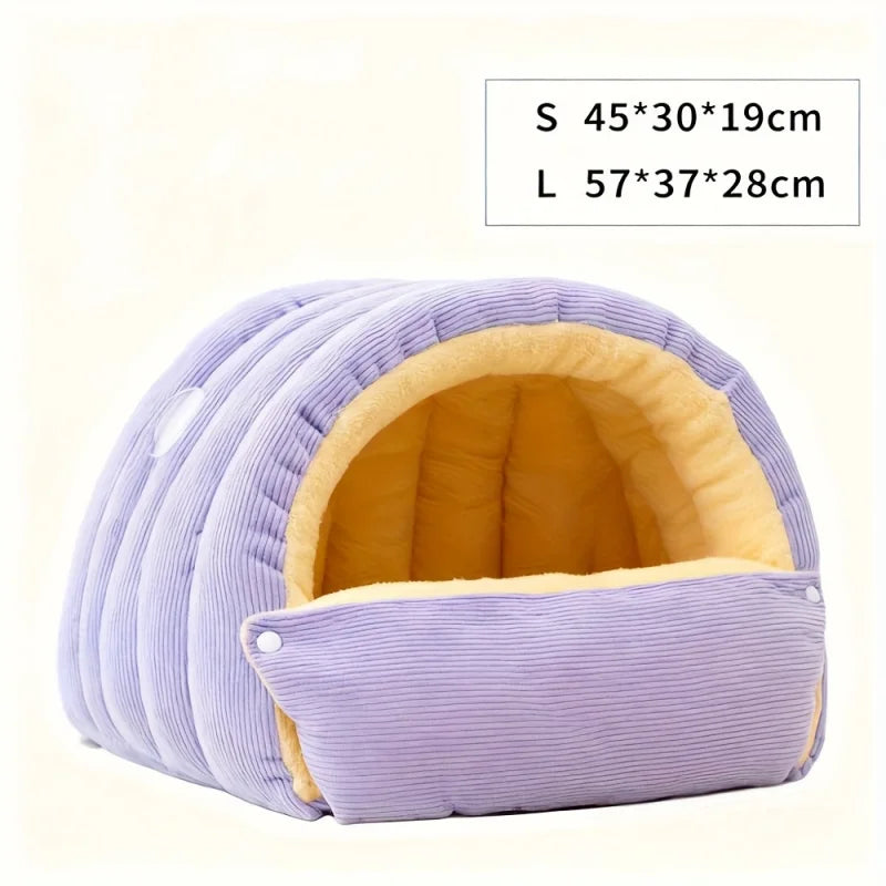 Winter Warm Cat Bed Warm Pet House Pet Sleeping Nest Thickening Warmth Soft Kittens Sleeping Bed Cat Cave For Pet Cat Dog Warmth