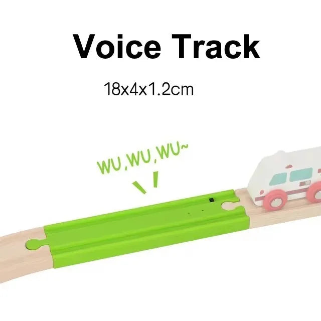 All Kinds of Wooden Track Accessories Beech Wooden Railway Train Track Parts fit Brand Wood Tracks Toys for Children Gifts