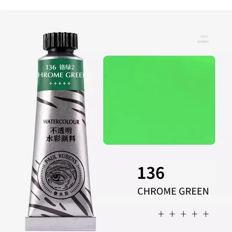 Paul Rubens 36 Colors Non-transparent Watercolor Paint Tube 15ml Professional Watercolour For Painting Anime Art Supplies