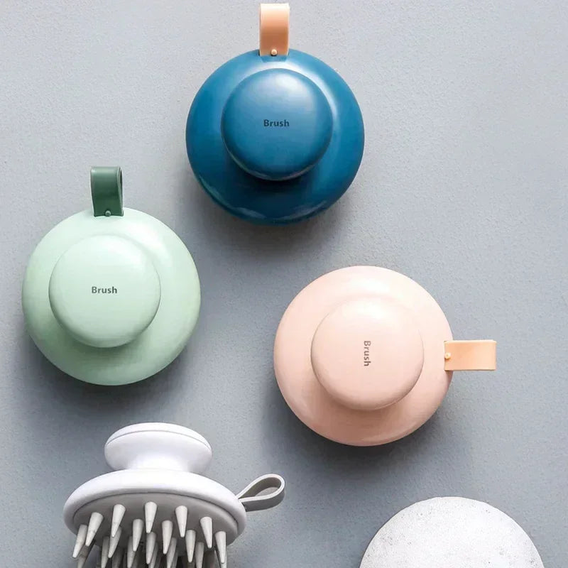 Silicone Scalp Massage Brush - Shampoo Applicator & Body Exfoliator for Spa-Quality Hair Care