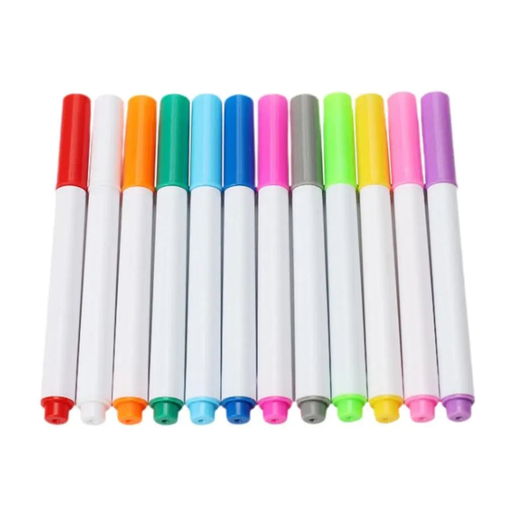 12x Liquid Chalk Markers Kit Wet Erase Blackboard Signs for Leathers