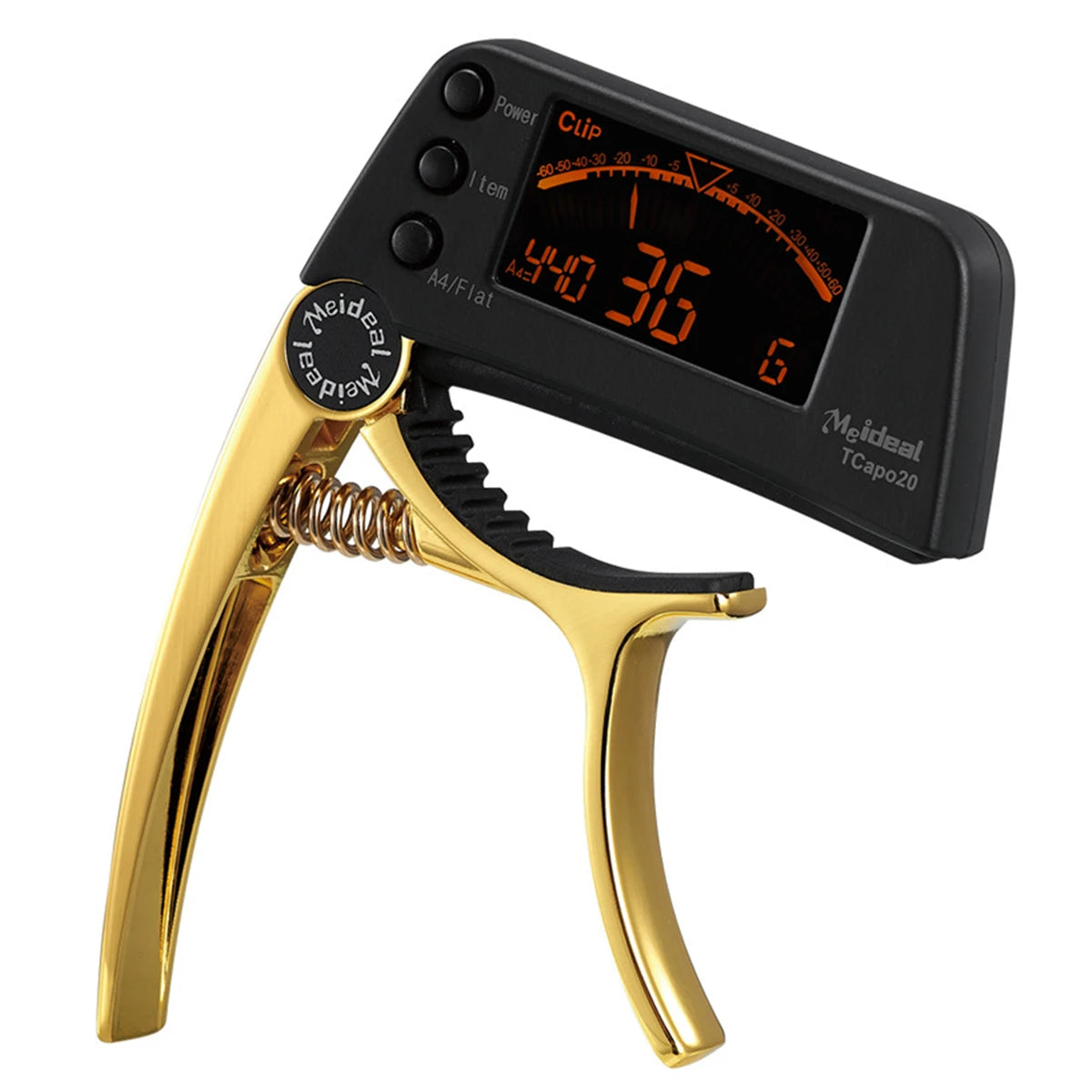 Premium 2-in-1 Guitar Tuner & Capo - LED Display for All Guitars