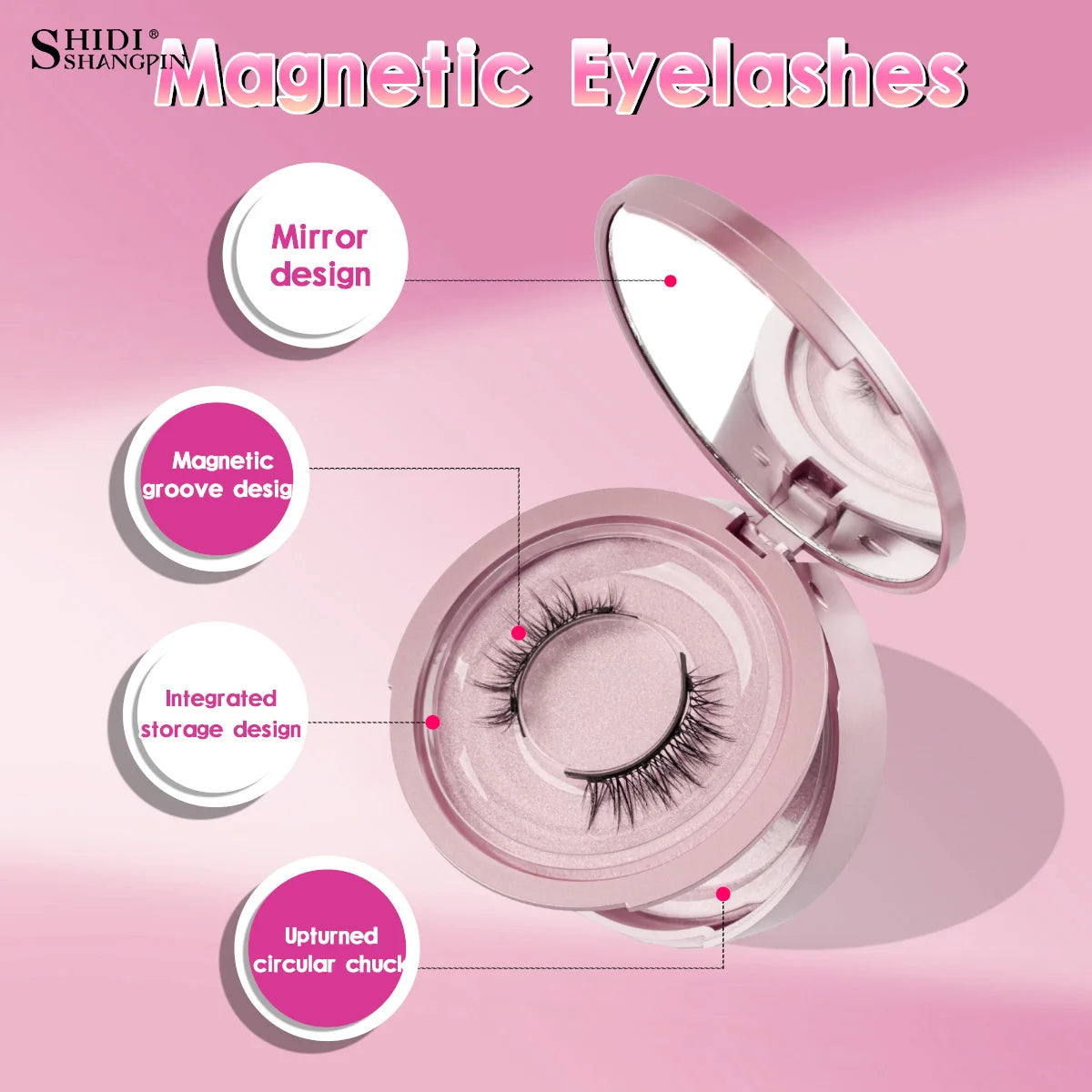Magnetic Eyelashes 2 Pairs 3D Magnetic False Eyelashes Tweezer Set Natural Mink False Lash Professional Eyelash Extension Makeup