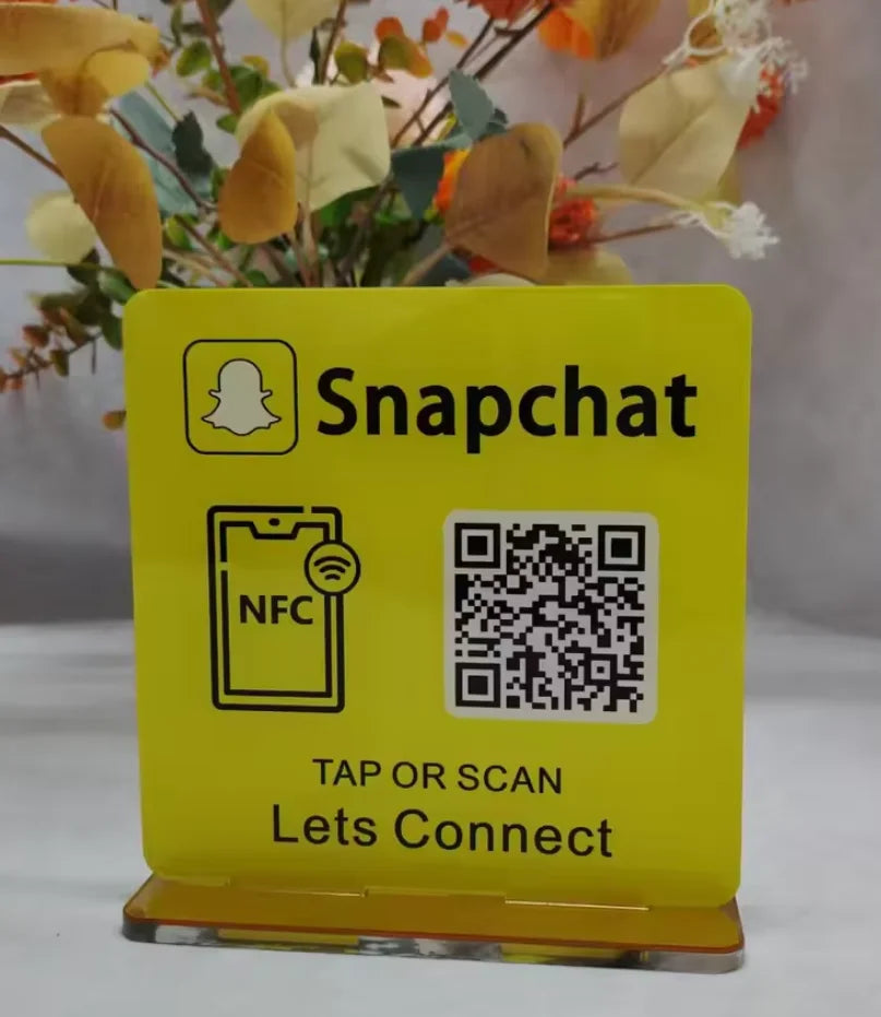 Custom Google Review Sign with NFC Scan code Acrylic Social Media Signs For Your Business Retail Store Decors