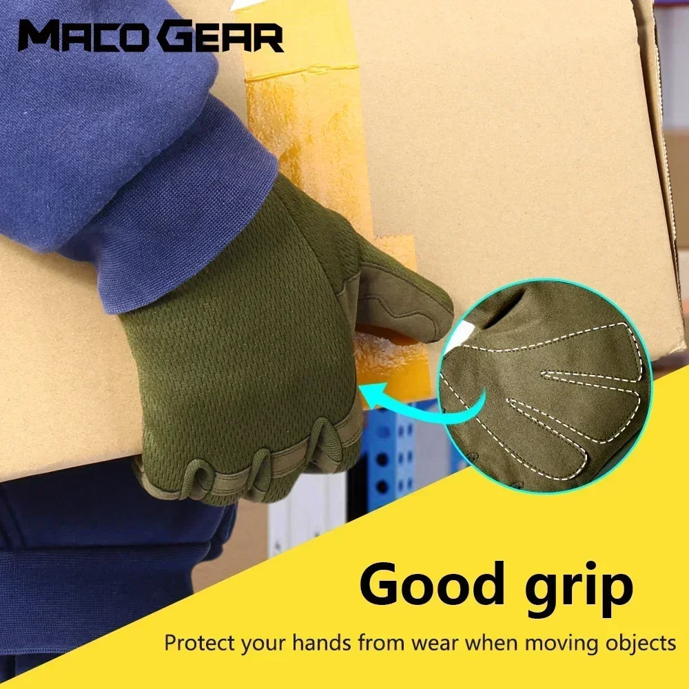 Outdoor Sports Tactical Gloves Training Climbing Shooting Hunting Cycling Ski Bicycle Riding MTB Road Bike Anti-skid Mittens Men
