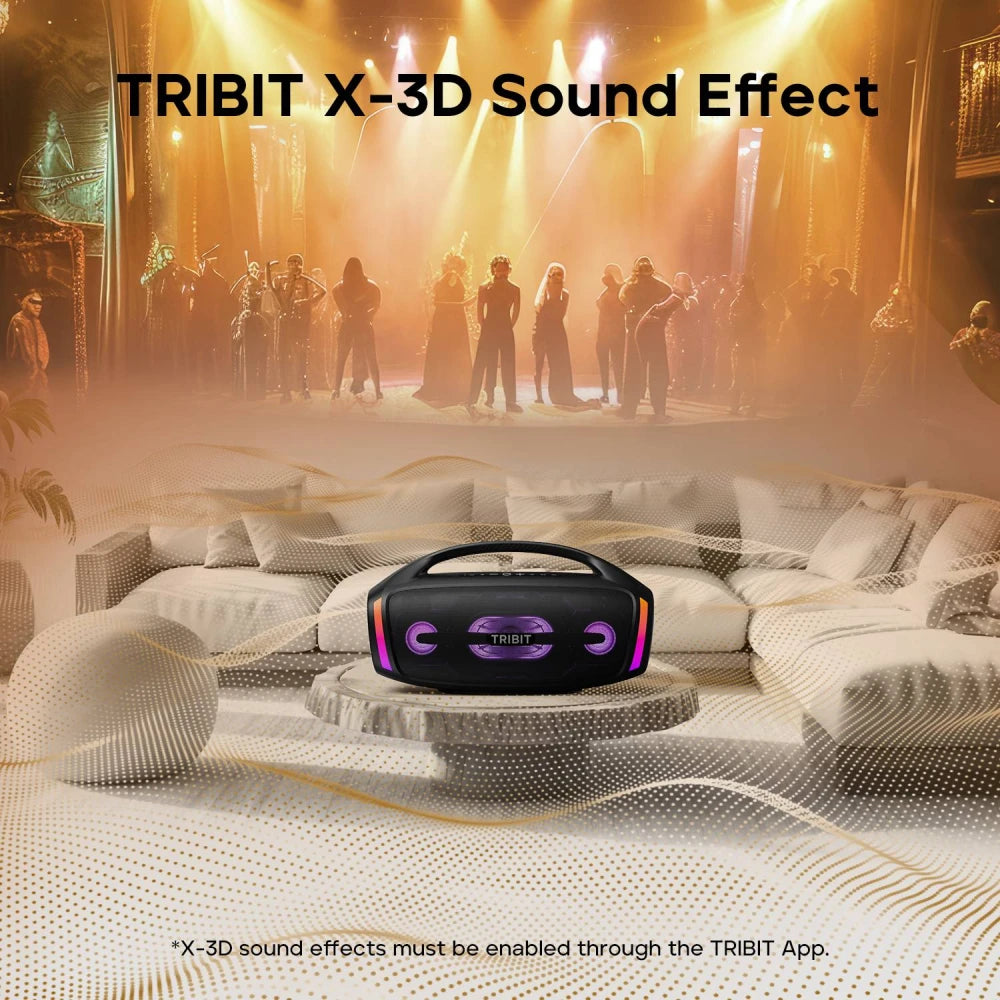 TRIBIT StormBox Blast 2 Portable Bluetooth Speaker - 200W High-Power Outdoor Party Speaker with Subwoofer