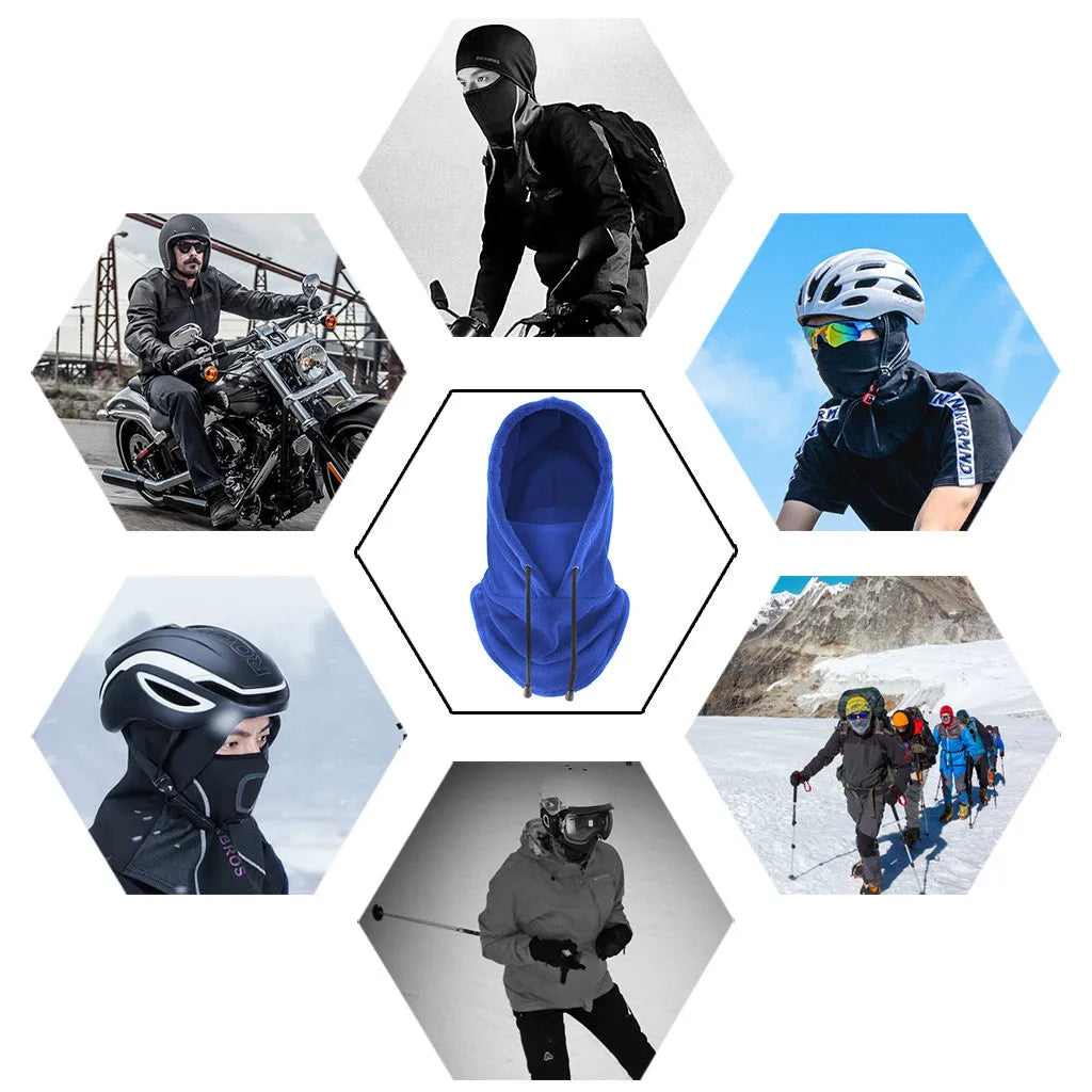 Warm Winter Cap Windproof Polar Fleece Cycling Balaclava Mask Adjustable Thermal Cold Proof Unisex Neck Cover Motocycle Ski Mask