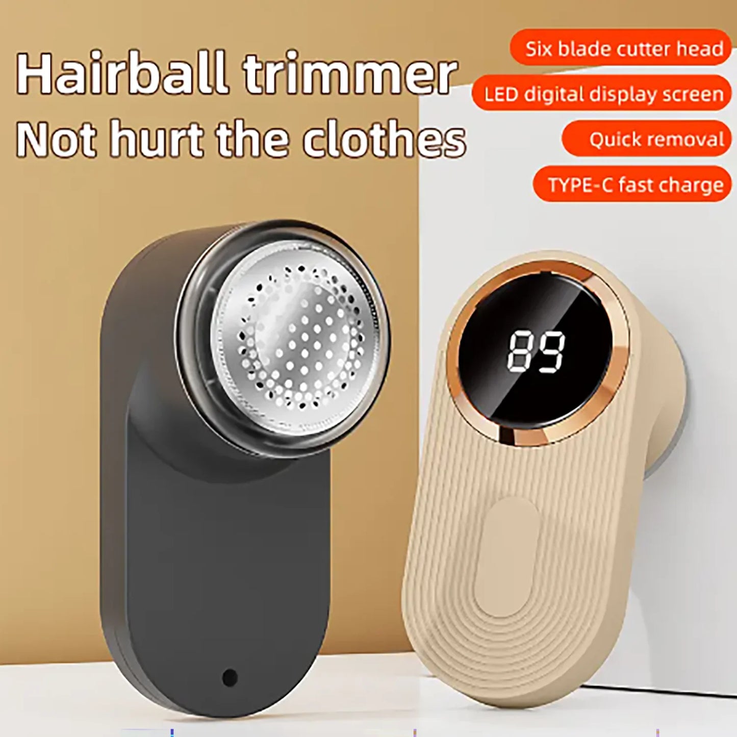 Lint Remover For Clothing LED Digital Electric Pellet Fluff Remover USB Rechargeable Fuzz Fabric Shaver Sweater