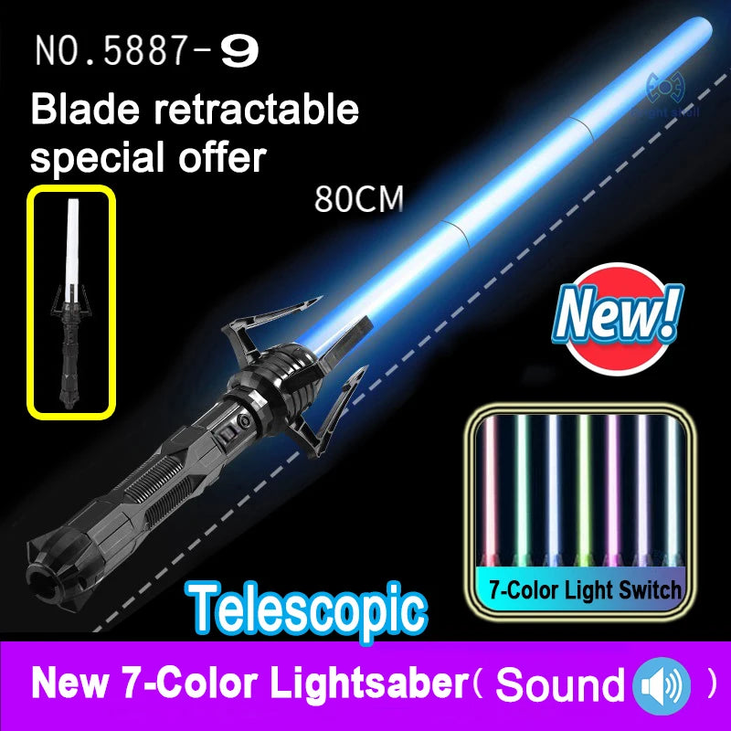 Premium RGB Lightsaber - 7 Color Changing LED Laser Sword with Sound