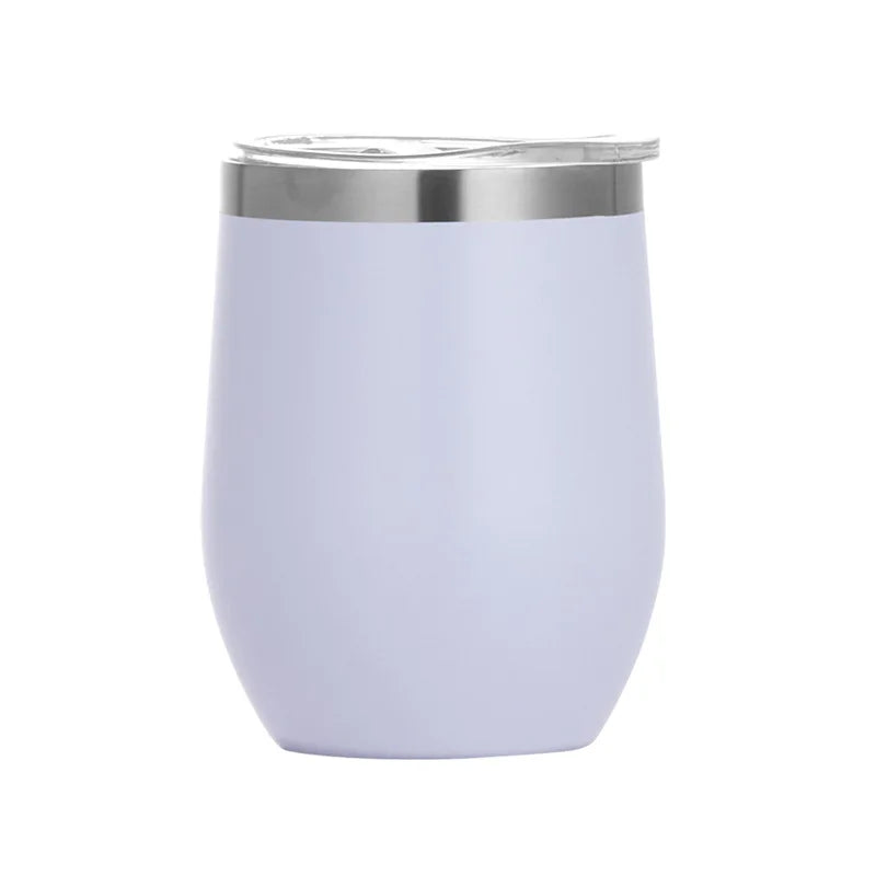 12oz Eggshell Wine Glass Stainless Steel Thermos Bottle Beer Mugs Thermal Cup for Beers Insulated Coffee Cup Travel Tumbler