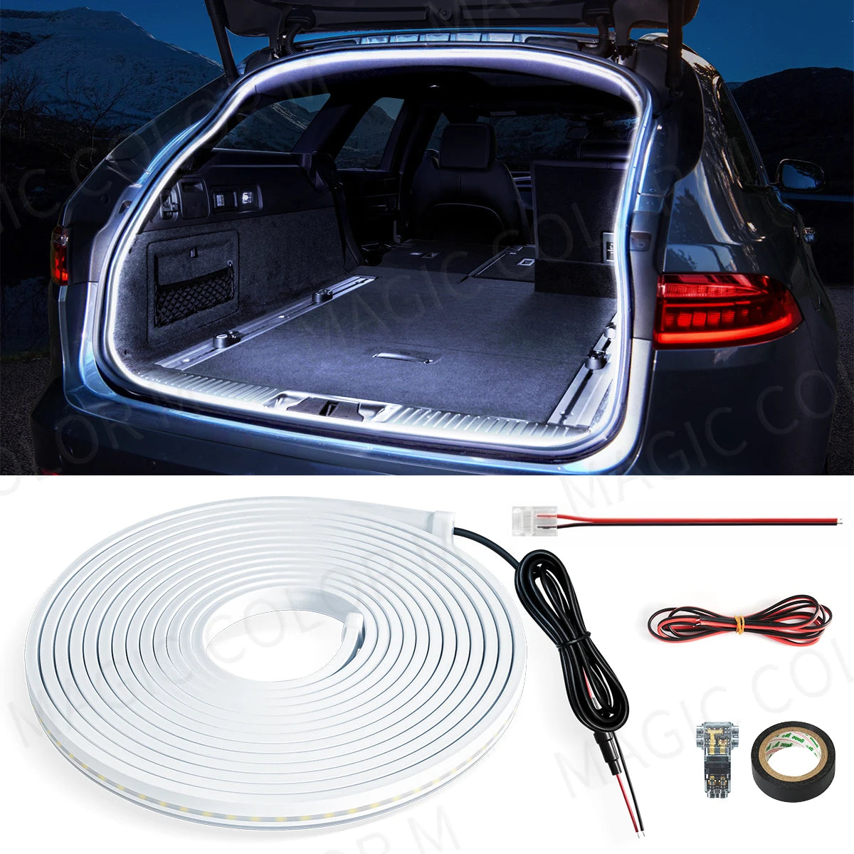 Premium 5M LED Car Interior Strip Light - Ambient Atmosphere Lighting Kit