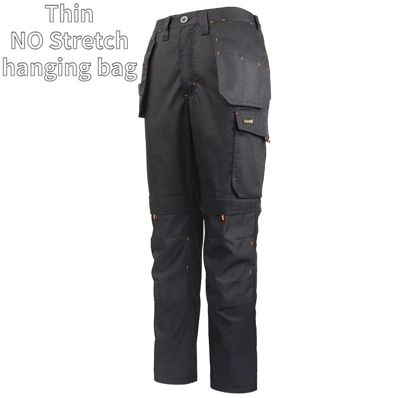 Summer Thin Cargo Pants Men's Multi-pocket Tear Resistance Stretch Trousers Outdoor Site Working Wear-resistant Pants Workwear